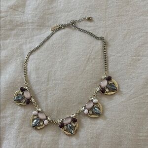 Elegant Gold and Pink Statement Necklace